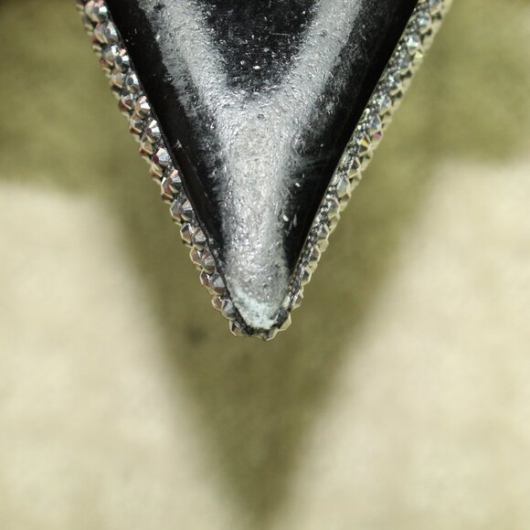 Versace Silver Gold Black Leather Bling Embellished Slingback Pumps 35.5 / US 5 - Picture 15 of 15